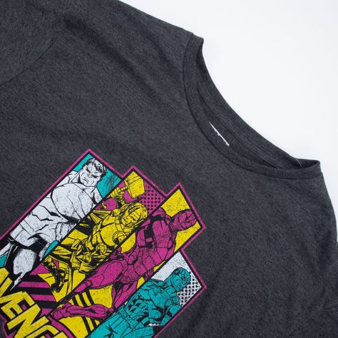Polera Mujer Avengers Colours Gris Marvel-3