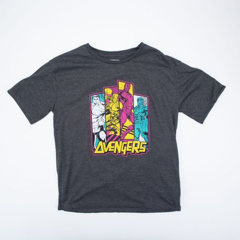 Polera Mujer Avengers Colours Gris Marvel-2