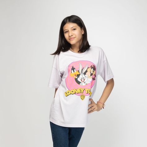 Polera Niña Bugs Bunny & Lucas Gris Looney Tunes-0