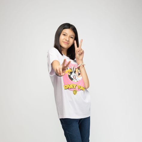 Polera Niña Bugs Bunny & Lucas Gris Looney Tunes-1