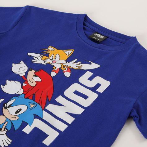 Polera Manga Corta Niño Personajes Azul Sonic-2