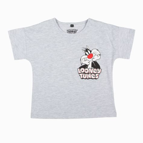 Pack Poleras Niña Silvestre Blanco Looney Tunes-1