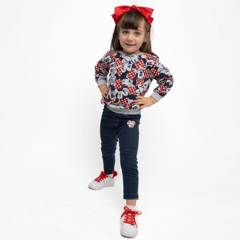 Calza Niña Logo Minnie Denim Disney-0