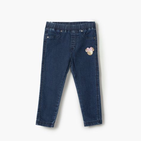 Calza Niña Logo Minnie Denim Disney-2