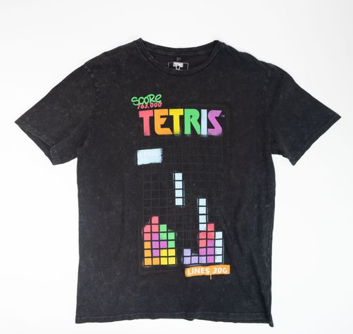Polera Hombre YOU Tetris  Grafics Gris-0