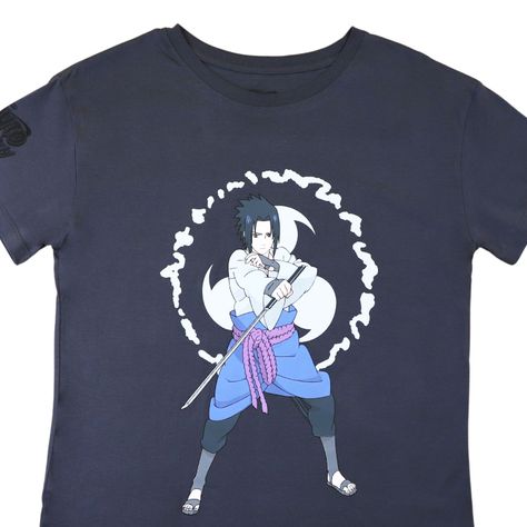 Polera Mujer Sasuke Gris Naruto-2