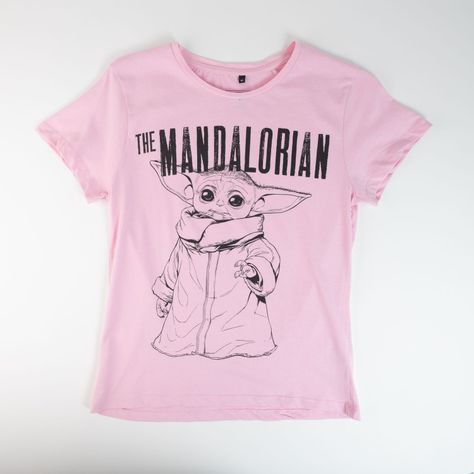 Polera Mujer  Star Wars  Grogu Byn Rosado-0