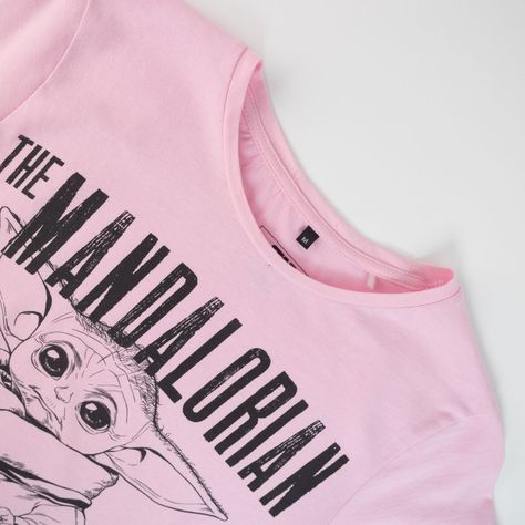 Polera Mujer  Star Wars  Grogu Byn Rosado-1