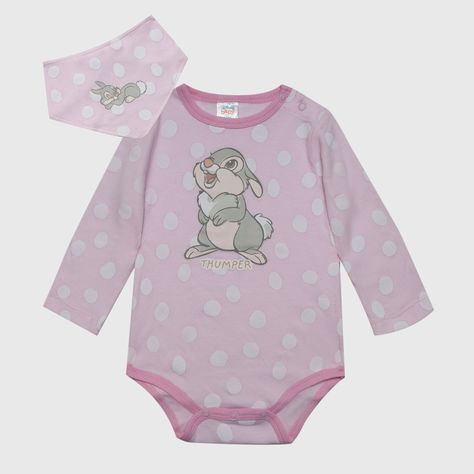 Set Bebe Bambi Happy Tambor Rosado Disney-0