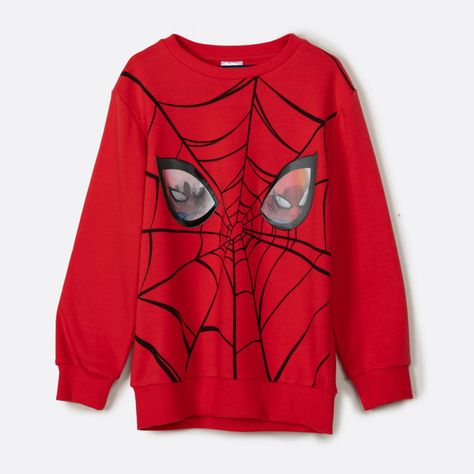 Poleron Niño Ojos Spiderman Rojo Marvel-0