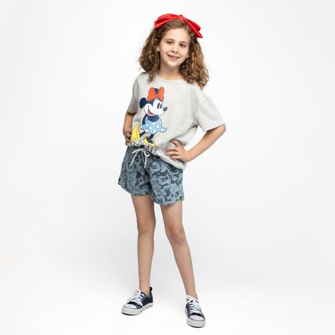 Short Niña Full Print Minnie Azul Disney-0