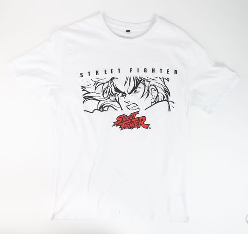 Polera Hombre Street Fighter Angry Man Blanco-0