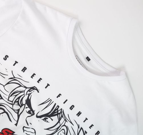 Polera Hombre Street Fighter Angry Man Blanco-1