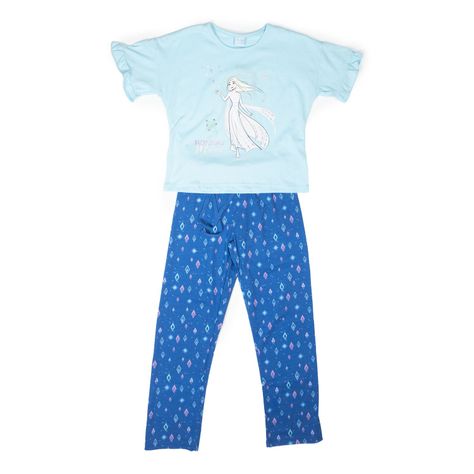Pijama Niña Frozen Holiday Azul Disney-0