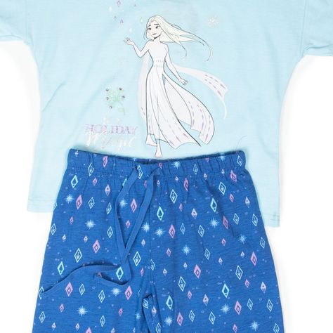 Pijama Niña Frozen Holiday Azul Disney-2