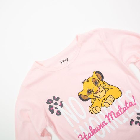 Polera Manga Larga Niña Rey León No Worries Rosado Disney-2