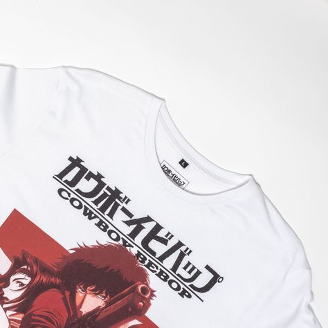 Polera Hombre Cowboy Bebop Blanco-1