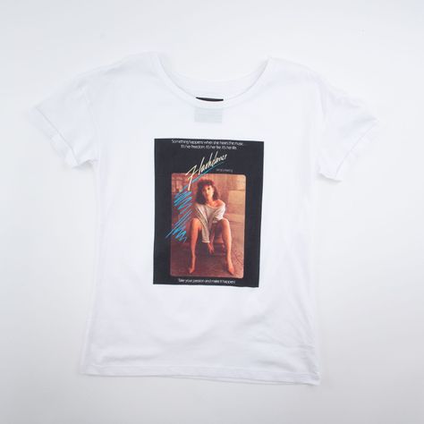 Polera Mujer Movie Blanco Flashdance-2