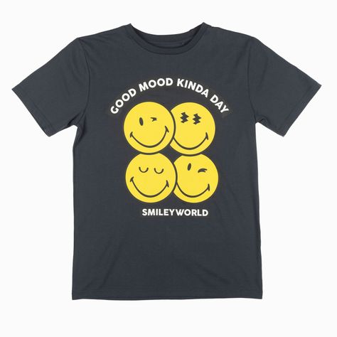 Polera Niño Good Mood Kinda Day Gris SmileyWorld ®-2