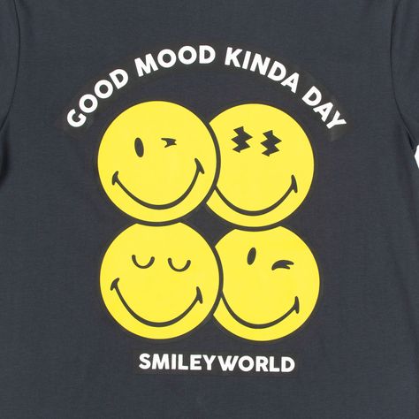 Polera Niño Good Mood Kinda Day Gris SmileyWorld ®-4