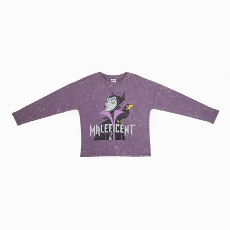 Polera Manga Larga Niña Villanas Malefica Morado Disney-4