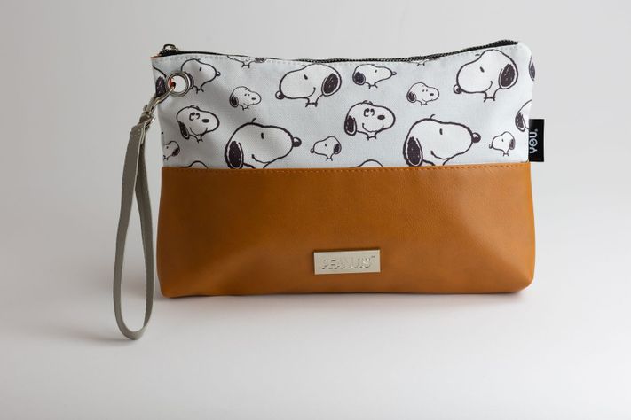 Cosmetiquero Mujer Rostro Cafe Snoopy-0