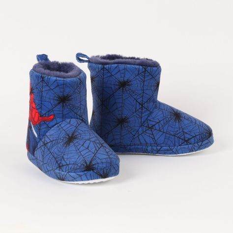 Pantufla Bota Niño Spiderman Throwing Web Azul Marvel-0