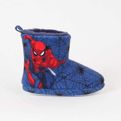 Pantufla Bota Niño Spiderman Throwing Web Azul Marvel-1