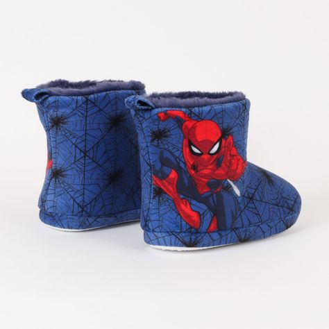 Pantufla Bota Niño Spiderman Throwing Web Azul Marvel-2