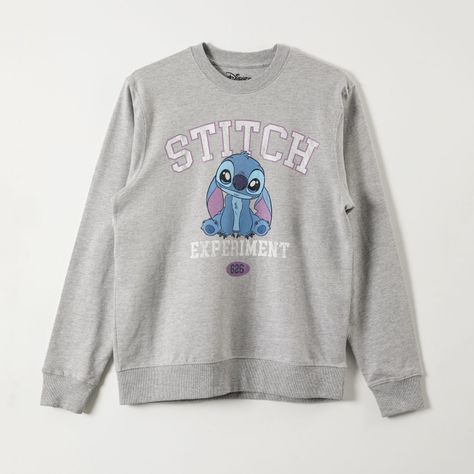 Poleron Cerrado Mujer Lilo & Stitch Gris Disney-0