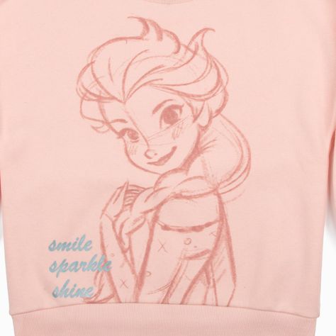 Poleron Niña Frozen Rosado Disney-2
