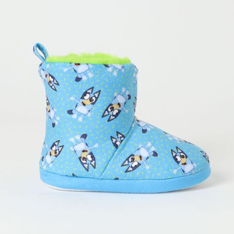 Pantufla Niño Green Spots Azul Bluey-1
