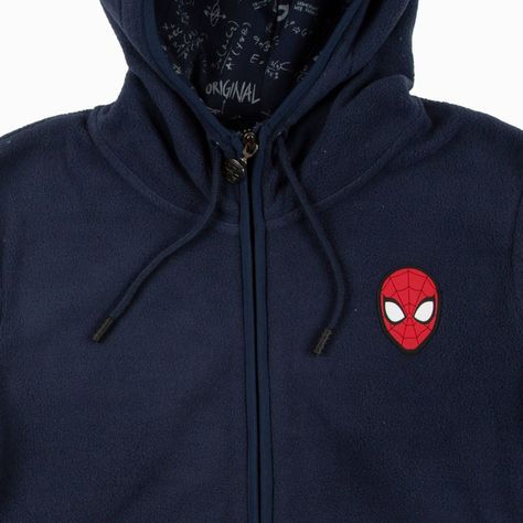 Polar Escolar Niño Spiderman Azul Marino Marvel-4