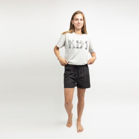 Pijama Mujer Print Gris KISS-0