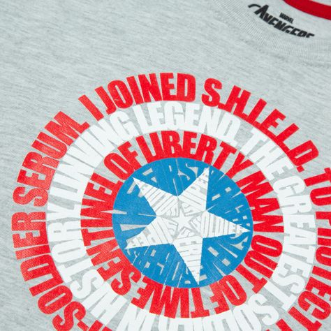 Polera Manga Larga Niño Capitan America Real Gris Marvel-2