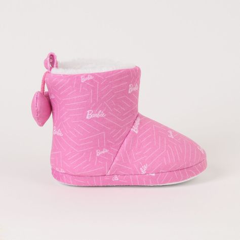 Pantufla Niña Pompom Rosado Barbie-1