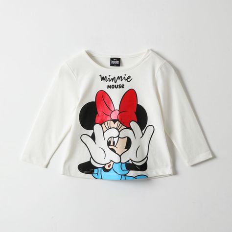 Polera Manga Larga Niña Minnie Love Blanco Minnie-0