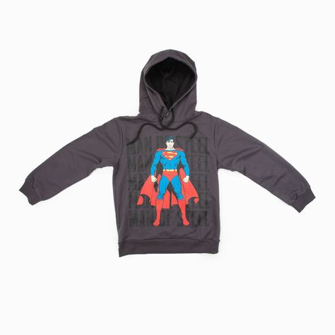 Poleron Niño Superman Standing Negro DC Comics-2