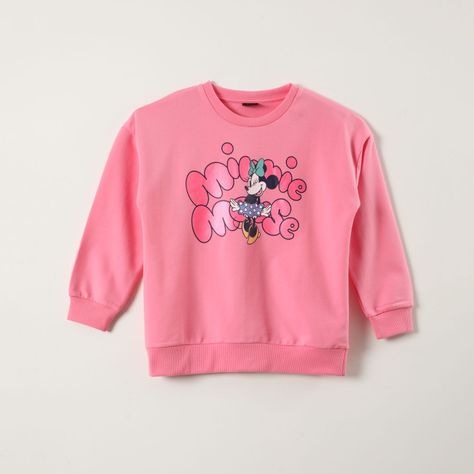 Poleron Cerrado Niña Minnie Rosado Disney-0