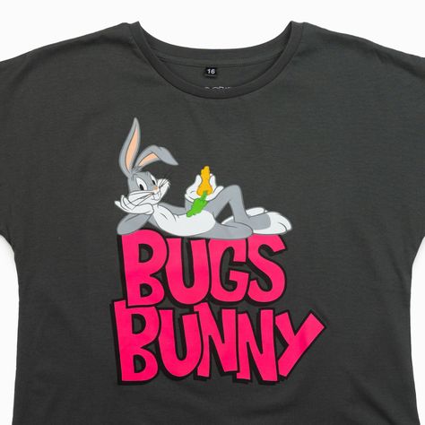 Polera Niña Looney tunes Bugs Gris Warner Bross-3