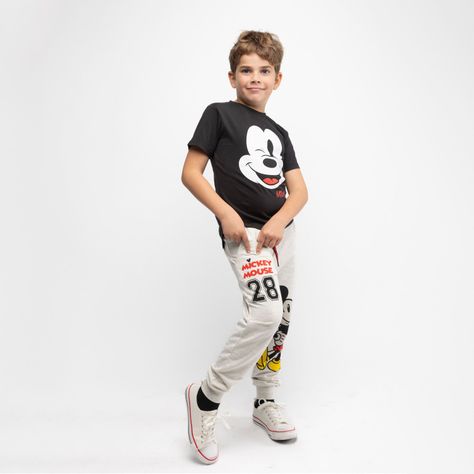 Pantalon de Buzo Niño Mickey Mouse 28 Gris Disney-0