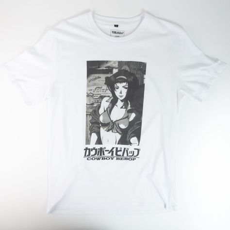 Polera Hombre  Cowboy Bebop  Faye Blanco-0