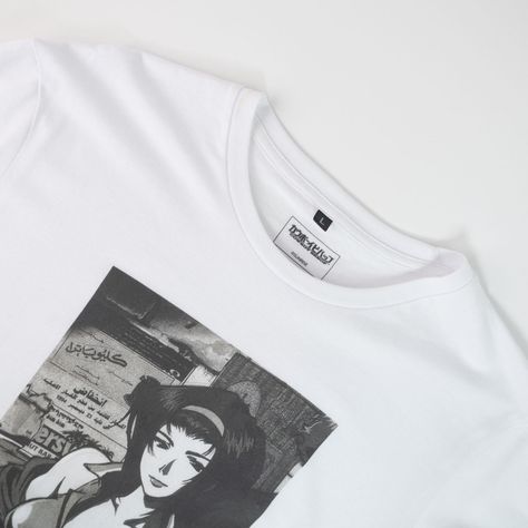 Polera Hombre  Cowboy Bebop  Faye Blanco-1