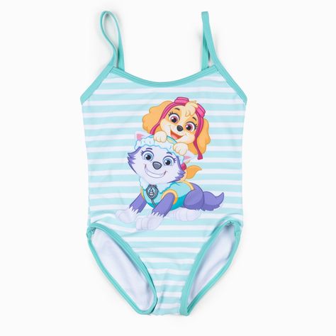 Traje De Baño Niña Everest & Skye Turquesa Paw Patrol-0