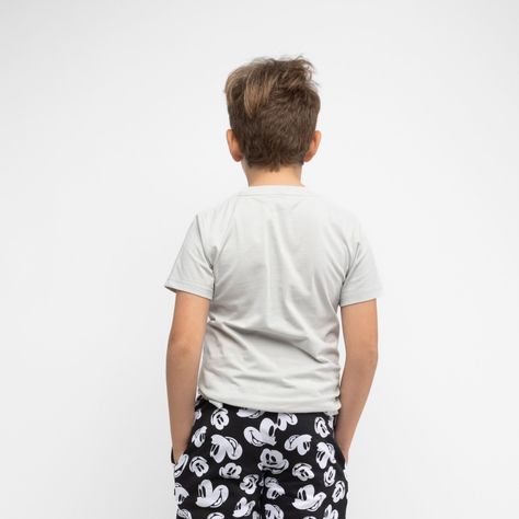Polera Manga Corta Niño Personaje Mickey Gris Disney-2