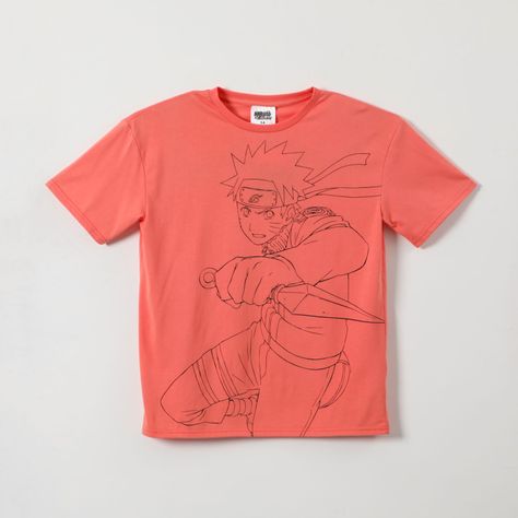 Polera Manga Corta Niño Naranjo Naruto-0