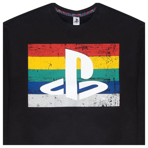 Poleron Hombre Icono Bandera Negro PlayStation-2