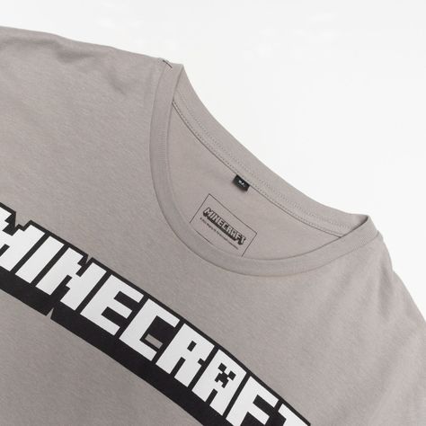 Polera Hombre  Minecraft  Tnt Gris-1