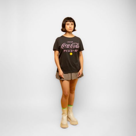 Polera Mujer Coca Cola Coke Mujer Gris-2