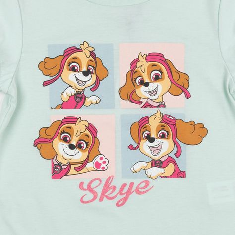 Polera Manga Larga Niña Caras Verde Paw Patrol-4